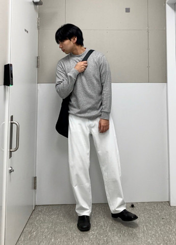 Серый демисезонный кэжуал лонгслив Uniqlo меланж