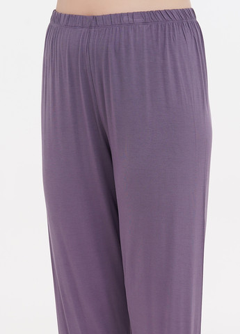 Фіолетовий демісезонний комплект (халат, футболка, штани) Cotpark