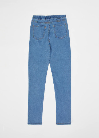 Светло-голубые кэжуал демисезонные брюки DeFacto