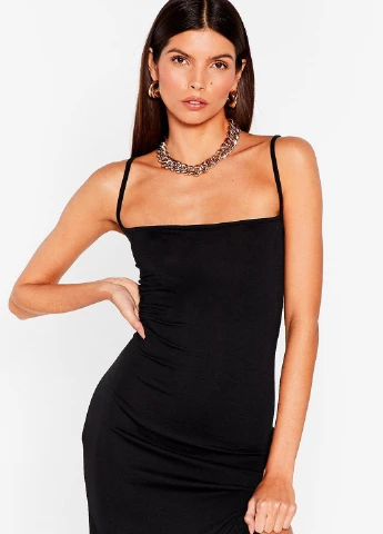 Черное кэжуал платье футляр Boohoo однотонное