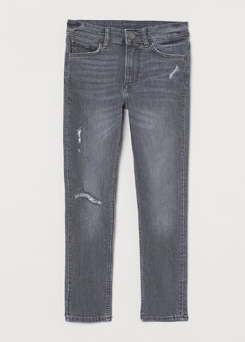 Темно-серые демисезонные скинни штаны джинсы скинни для девочки H&M