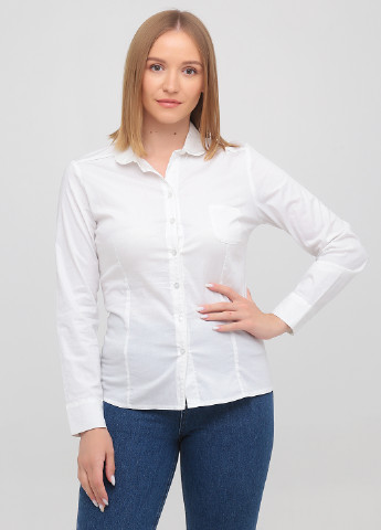 Белая кэжуал рубашка однотонная Asos