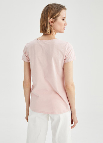 Світло-рожева літня футболка DeFacto