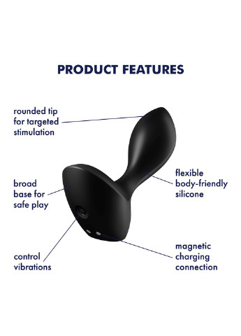 Анальна пробка с вібрацією Backdoor Lover колір: чорний (Німеччина) Satisfyer (255171985)