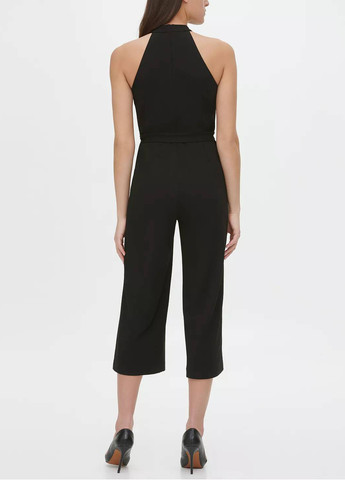 Комбінезон Tommy Hilfiger комбінезон-брюки однотонний чорний кежуал поліестер