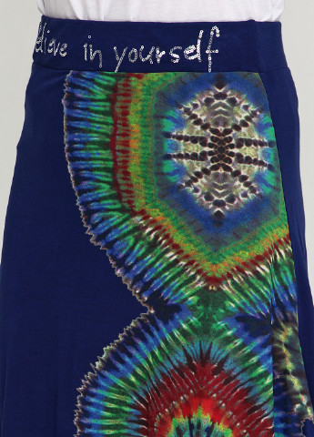 Темно-синяя кэжуал с абстрактным узором юбка Desigual мини