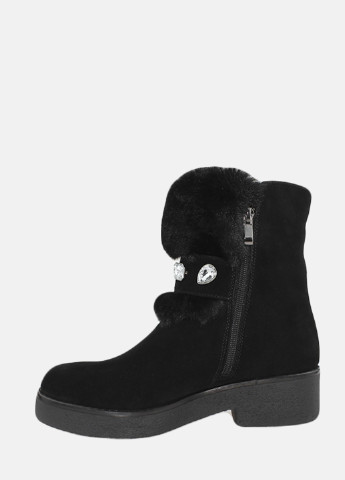 Зимние ботинки re2037-2-11 черный El passo из натуральной замши