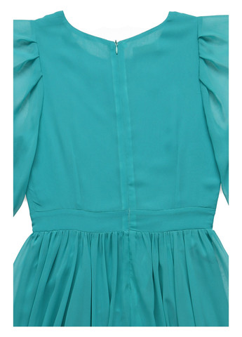 Бирюзовое праздничный, кэжуал платье клеш Nazarenogabrielli однотонное