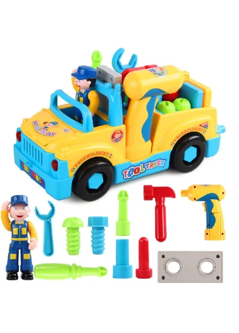 Конструктор машинка-вантажівка з набором інструментів Huile Toys (219904928)
