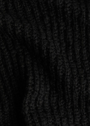 Черное кэжуал платье платье-свитер H&M однотонное