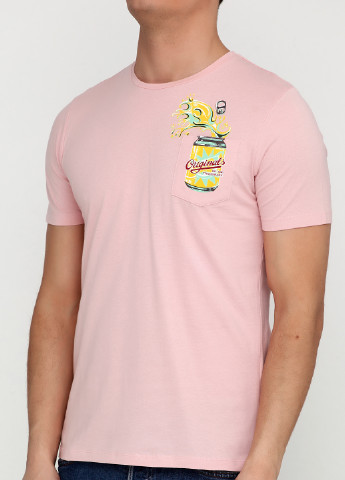Светло-розовая футболка Jack & Jones