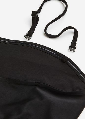 Черный летний купальник слитный H&M