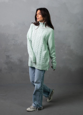 Мятный демисезонный свитер женский Bakhur Джемпер