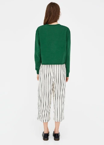 Зелений світшоти Pull & Bear напис без декору (243646877)