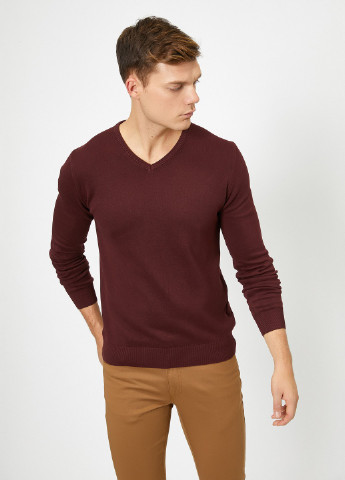 Бордовый демисезонный пуловер пуловер KOTON