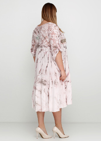 Кремовое кэжуал платье J & L Collection с абстрактным узором