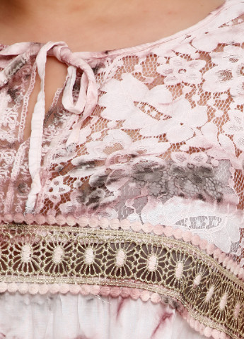Кремовое кэжуал платье J & L Collection с абстрактным узором