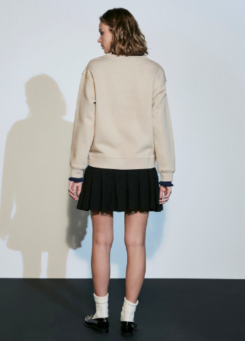 Бежевый свитшот Mudo однотонный (253017021)