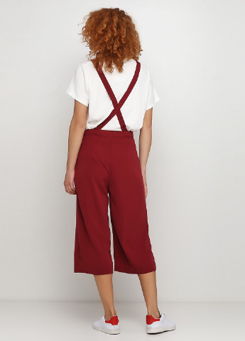 Комбінезон H&M комбінезон-брюки однотонний бордовий кежуал