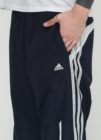 Темно-синие спортивные демисезонные прямые брюки adidas