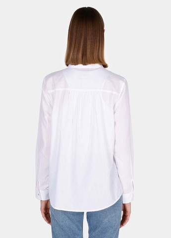 Белая кэжуал рубашка однотонная Colin's