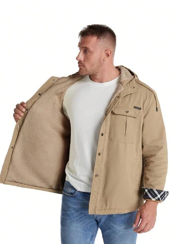 Бежевая зимняя куртка SHEIN