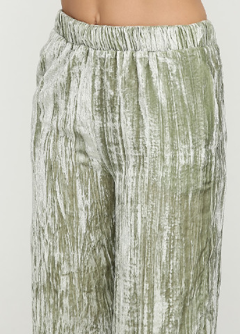 Светло-зеленые кэжуал демисезонные прямые брюки Zara