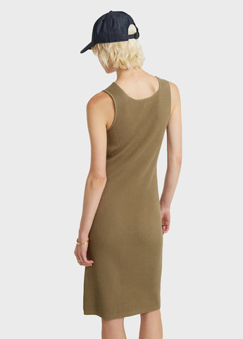 Светло-коричневое кэжуал платье силуэтная G-Star Raw однотонное