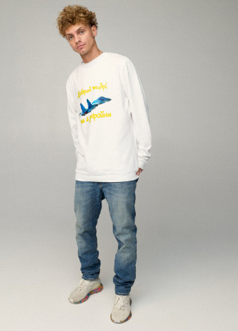 Білий свитшот мужской oversize /no flis/ YAPPI малюнок (254557714)