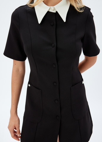 Черно-белое кэжуал платье KOTON однотонное