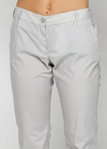 Светло-серые кэжуал летние прямые брюки Exte