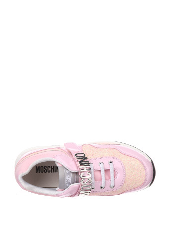 Розовые демисезонные кроссовки Moschino