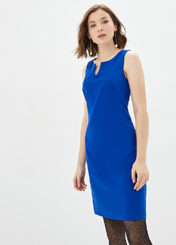 Синее кэжуал платье Gingier однотонное