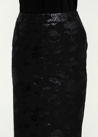Черная кэжуал цветочной расцветки юбка Paul & Joe карандаш