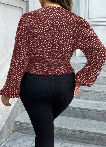 Бордовая блуза SHEIN