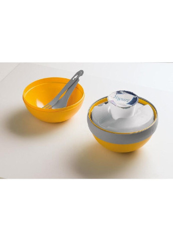 Ланч бокс с аккумулятором холода и столовыми приборами 100101165 желтый Guzzini (253621073)