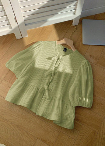 Фисташковая блуза SHEIN