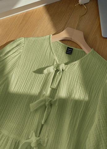 Фисташковая блуза SHEIN