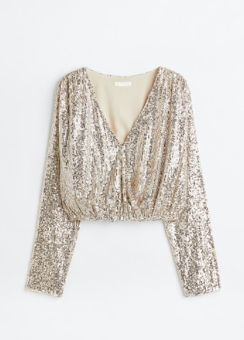 Серебряная демисезонная блузка H&M