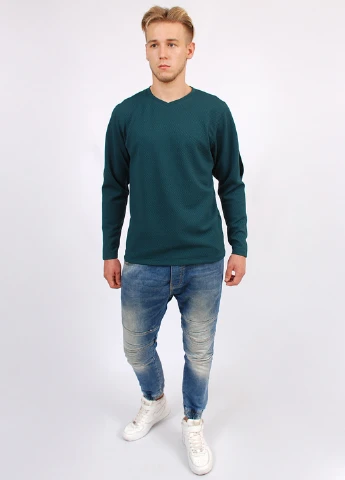 Лонгслів SAB меланж темно-зелений кежуали