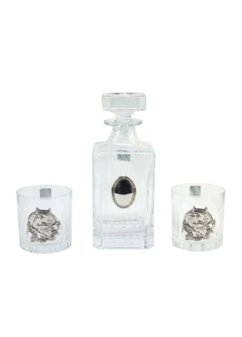 Набор для виски Bull с серебрянными накладками, 4 предмета Boss Crystal (252744874)