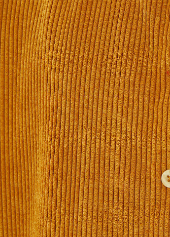Сорочка KOTON однотонна світло-оранжева кежуал поліестер, вельвет