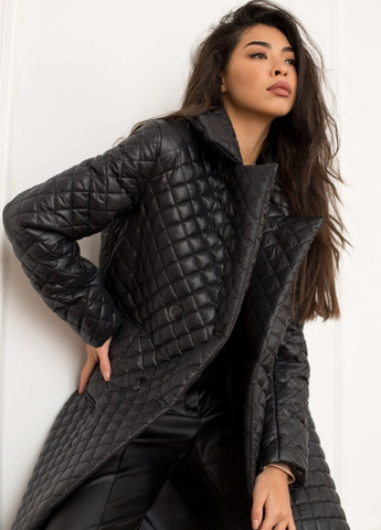 Чорна демісезонна куртка куртка-пальто No Brand