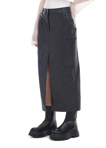 Графитовая кэжуал однотонная юбка Cropp карго