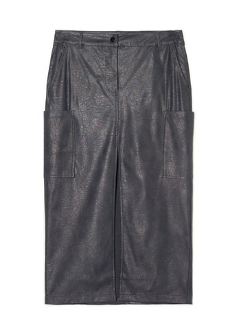 Графитовая кэжуал однотонная юбка Cropp карго