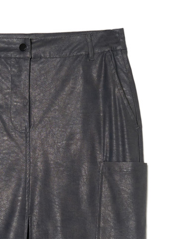 Графитовая кэжуал однотонная юбка Cropp карго