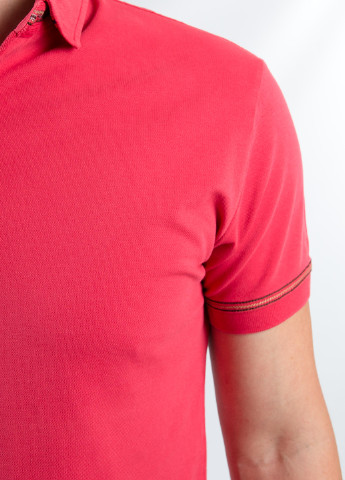 Красная футболка-поло для мужчин Henry Cotton's однотонная