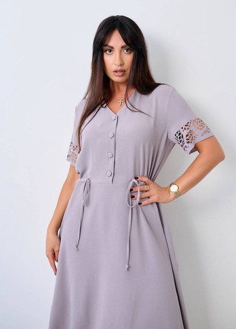 Сіра кежуал сукня кльош LibeAmore однотонна