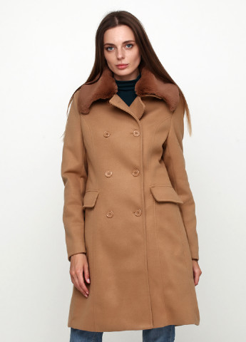 Светло-коричневое демисезонное Пальто Miss Moda