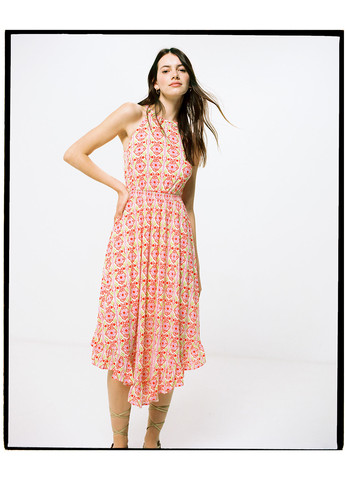 Комбинированное кэжуал платье Springfield с орнаментом